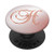 H Pink Pearl White Grey Initial Monogram Capital Letter Name PopSockets Grip and Stand for Phones and Tablets