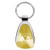 Dodge RAM Head Logo on Gold Teardrop Keychain - Officially Licensed