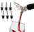 7 Pack Stainless Steel Classic Bottle Pourers Plus Wine Pourer Dragon Tapered Spout - Liquor Oil Alcohol Pourers