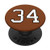 Football Number 34 Jersey Uniform Gift Player Men Boys PopSockets Grip and Stand for Phones and Tablets