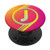 Orange Pink Yellow Gradient Ombre Monogram Initial Letter J PopSockets Grip and Stand for Phones and Tablets