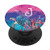 Teal Blue Pink Gradient Turtle Monogram Initial Letter J PopSockets Grip and Stand for Phones and Tablets