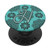 Teal Turquoise Mint Green Mandala Monogram Initial Letter H PopSockets Grip and Stand for Phones and Tablets