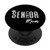 Senior 2021 Mom - High School Color Silver Graduation Cap PopSockets Grip and Stand for Phones and Tablets