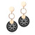 555Jewelry Stainless Steel Circle Drop Dangle Women Earrings Filigree Earrings for Women Chandelier Earrings Hanging Earrings for Women Dangling Earrings for Girls Rose Gold  Black