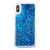 Momo Case iPhone Xs X - Case - Waterfall - Cascading Liquid Glitter - Protective Design - Apple iPhone 10 Blue iPhone XsX