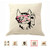 DrupsCo - 18x18 Hipster Cat Pillow Covers Decorative Throw Pillows for Cat Lovers Made from Cotton Linen - Kitty Pillow Covers Cat Decor Couch Pillows Cover