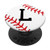 Baseball Letter L Initial Gift Ball Player Gift for Guys PopSockets PopGrip Swappable Grip for Phones   Tablets