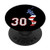 Baseball number 30 player with American USA flag phone stand PopSockets Grip and Stand for Phones and Tablets