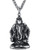Aoiy Mens Stainless Steel Ganesha Elephant Hindu God Pendant Necklace 24 Link Chain hhp006