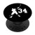 34 Number 34 Gift for Hockey player boys girls men PopSockets Grip and Stand for Phones and Tablets