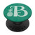 Letter B teal monogram phone stand pineapple initial B PopSockets Grip and Stand for Phones and Tablets