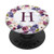 Floral Monogram Initial Letter H White Background PopSockets PopGrip Swappable Grip for Phones   Tablets