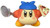 Nintendo Kirby Manamaru Manpuku Mini Figure~Bandana Waddle Dee Pizza