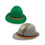 2 Pack Oktoberfest German Alpine Grey and Green Hat with Feather
