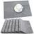 profurni Placemats for Dining Table Kitchen Table Mats Set of 6 Washable PVC Heat Resistant Place Mats Stain Resistant Non-Slip Placemat for Hotel OfficeGrey