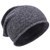 Jaxmonoy Winter Knit Beanie Hats for Women ?Cashmere Wool Blend Warm Soft Knitted Slouchy Skully Beanies Cap Hat - Dark Grey