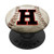 Letter H black and red on baseball monogram initial H PopSockets Grip and Stand for Phones and Tablets