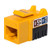 LINKOMM 10-Pack RJ45 Cat5e Slim Profile UTP Unshielded Keystone Jack Yellow
