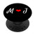 Matching Initial M   J Heart Letter Alphabet Monogram PopSockets PopGrip Swappable Grip for Phones   Tablets