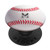 Baseball Letter M Monogram Grunge initialed monogrammed ball PopSockets Grip and Stand for Phones and Tablets