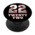 Baseball Number 22 Player No 22 Black Background PopSockets Grip and Stand for Phones and Tablets