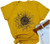Women Short Sleeve Sunflower T-Shirt Cute Funny Graphic Tee Teen Girls Casual Shirt Top XL Yellow