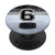 Ice Hockey Custom Jersey Number 6 six Puck on Rink PopSockets Grip and Stand for Phones and Tablets