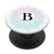 Purple Teal Blue Ombre Monogram Letter B Initial Mandala PopSockets Grip and Stand for Phones and Tablets