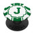 Green Chevron Monogrammed Letter J Initial Name Monogram PopSockets Grip and Stand for Phones and Tablets