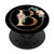 Initial Letter B Monogram Floral Black PopSockets Grip and Stand for Phones and Tablets