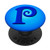 Initial P Monogram Blue Alphabet Letter P Personalized Gift PopSockets Grip and Stand for Phones and Tablets