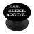 Eat Sleep Code Engineering Computer Geek Nerd PopSockets Grip and Stand for Phones and Tablets