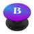 Blue and Purple Initial Letter B Monogram PopSockets Grip and Stand for Phones and Tablets