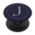Dark Blue Letter J Initial Monogram PopSockets Grip and Stand for Phones and Tablets