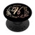 Letter H Faux Rose Gold Initial Personalized Monogram PopSockets Grip and Stand for Phones and Tablets