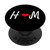 Matching Initial H Heart N Letter Alphabet Monogram PopSockets Grip and Stand for Phones and Tablets