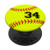 Softball No 34 Jersey Number 34 Ball Catcher   Pitcher Gift PopSockets Grip and Stand for Phones and Tablets