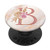 Initial B Letter Floral Monogram on Rose Pink - Letter B PopSockets Grip and Stand for Phones and Tablets
