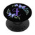 F Initial Butterfly Monogram Letter Butterflies Purple Black PopSockets Grip and Stand for Phones and Tablets