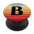 Letter B Initial Retro Monogram B PopSockets Grip and Stand for Phones and Tablets