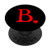 Red Initial Letter B Heart Monogram PopSockets PopGrip Swappable Grip for Phones   Tablets