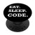 IT Computer Nerd Geek Engineering Eat Sleep Code PopSockets Grip and Stand for Phones and Tablets