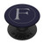 Dark Blue Letter F Initial Monogram PopSockets Grip and Stand for Phones and Tablets