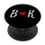 Matching Initial B   K Letter Alphabet Monogram PopSockets Grip and Stand for Phones and Tablets