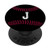 Baseball Letter J Name Initial Monogram PopSockets Grip and Stand for Phones and Tablets