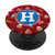 Cute Summer Pattern Initial H Letter Monogram on Red PopSockets Grip and Stand for Phones and Tablets