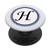 Blue Daisy Boarder Monogram Letter H Initial PopSockets Grip and Stand for Phones and Tablets