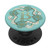 Letter B Initial Monogram Alphabet Golden Teal Monogram PopSockets Grip and Stand for Phones and Tablets
