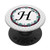 Floral Boarder Monogram Letter H Initial PopSockets Grip and Stand for Phones and Tablets